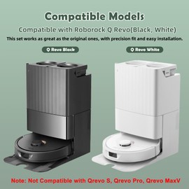 20 Pack Qrevo Accessories Kit Replacement for Roborock Q Revo Robot Vacuum, 1 Main Brush, 6 Mop Pads, 4 HEPA Filters, 4 Black Side Brushes, 4 Dust Bags, 1 Cleaning Tool (Not for Qrevo S/Pro/Maxv)