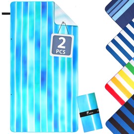 Jokisa Microfibre Towel Set, Beach Towel, XXL 90 x 180 cm, Microfibre Towels, Compact and Sandproof, Lightweight and Quick-Drying Gym Towel for the Beach, Gym, Travel