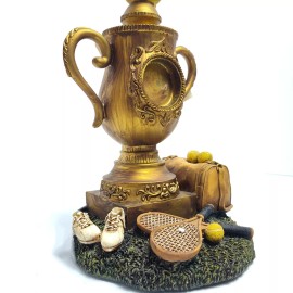 Antique Tennis Trophy Table Lamp