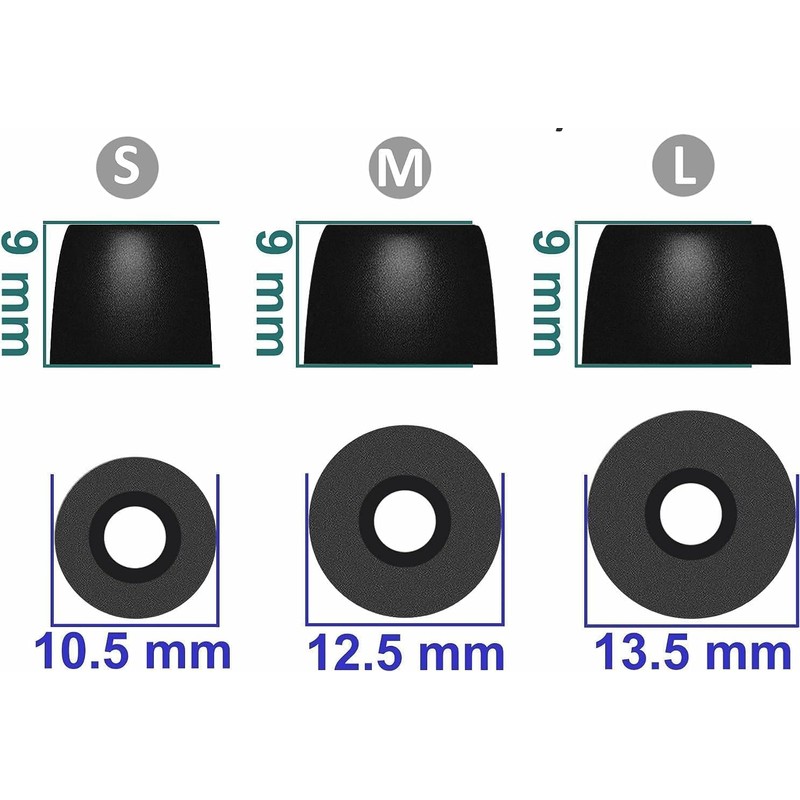 BLUEWALL Foam Eartips Compatible with Powerbeats Pro Earbuds PB Pro,