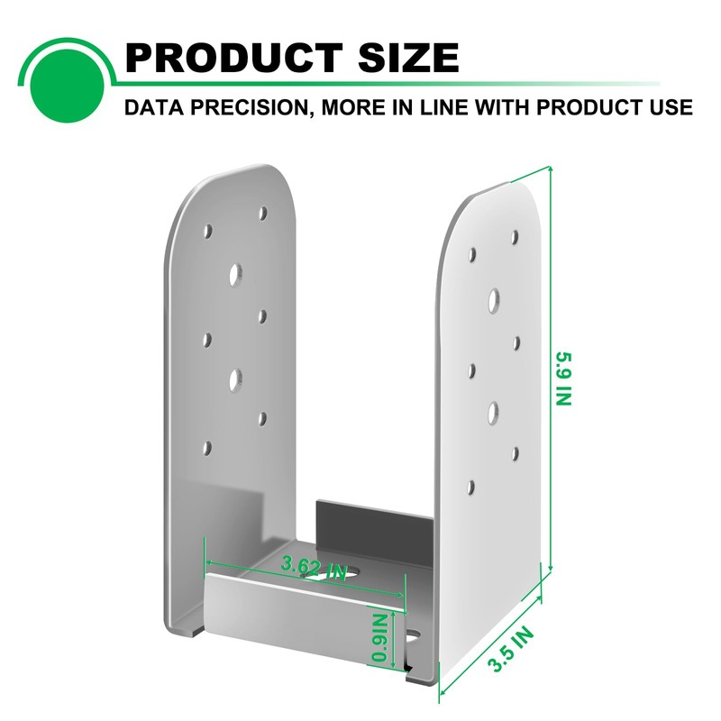 Andorm 2 Pack 4 x 4 Post Anchor Base, Adjustable