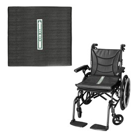 EHUCONWIB Wheelchair/Chair Accessories-Non-Slip Seat Cushion,Office Support Pad,One Direction Tubular Slide Sheet for Adults/Seniors/Elderly - 17”x17” (Black, Without Handle)