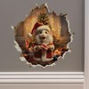 Santa Mouse in Mouse Hole Decal - Mouse Hole 3D
