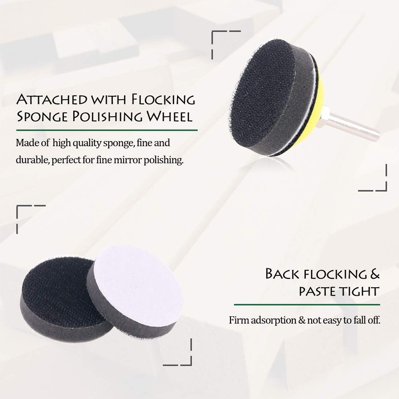 Keadic 50 Pieces 3" Dry Wet and Dry Sanding Discs