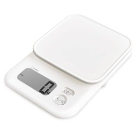 Dretec Kitchen Scale Digital 4.4 lbs (2 kg) Large Screen Tare Ganache White