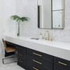 goldenwarm 5 Pack Brushed Brass Cabinet Handles -128mm Modern Gold
