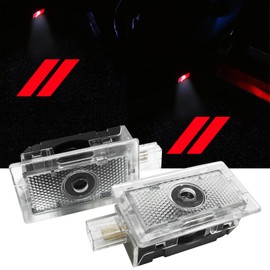 Qianjiang 2Pcs/Set Car Door Lights for Dodge Charger 2010-present, Courtesy LED Ghost Shadow Light Projector Lamps Accessories (red)