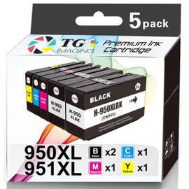 TG Imaging Compatible 950 XL 951 XL Ink Cartridge Replacement for 950XL 951XL Ink Cartridge for Pro 8100 8600 8610 8615 8616 8620 8625 8630 8640 8660 251DW 271DW 276DW Printers (2B1C1M1Y, 5 Pack)