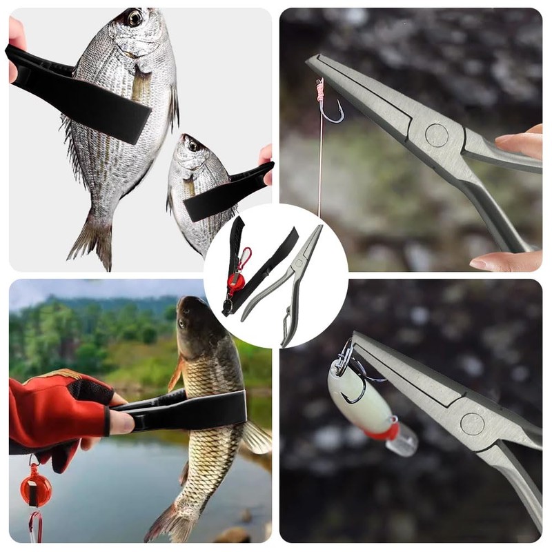 Split Ring Pliers Alligator Grip Fish Catcher Fish Grip with