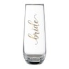 Lillian Rose Gold "Bride" Stemless Champagne Glass