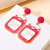 4 Pairs Teacher Earrings for Women Math Formula Books Apple