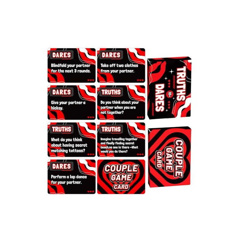 TNCDJKPA 50 PCS Couple Game Cards Truths Dares