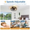 Youroke Farmhouse Caged Ceiling Fan with Light, Bladeless Flush Mount