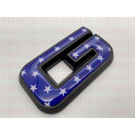 CAPSBAY 2019 2020 2021 GMC Sierra Rear Color Flag Emblem Kit Overlay Emblem