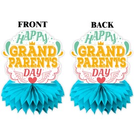 Happy Grandparents Day Honeycomb Centerpiece Decoration Table Toppers Best Grandparents Ever Party Desk Toppers Party Supplies Grandparents Birthday Honeycomb Table Centerpieces Party Favors