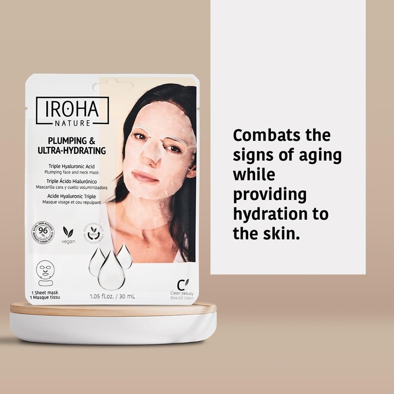 IROHA NATURE, Anti-Aging Skin Care Mask - Pack of 5