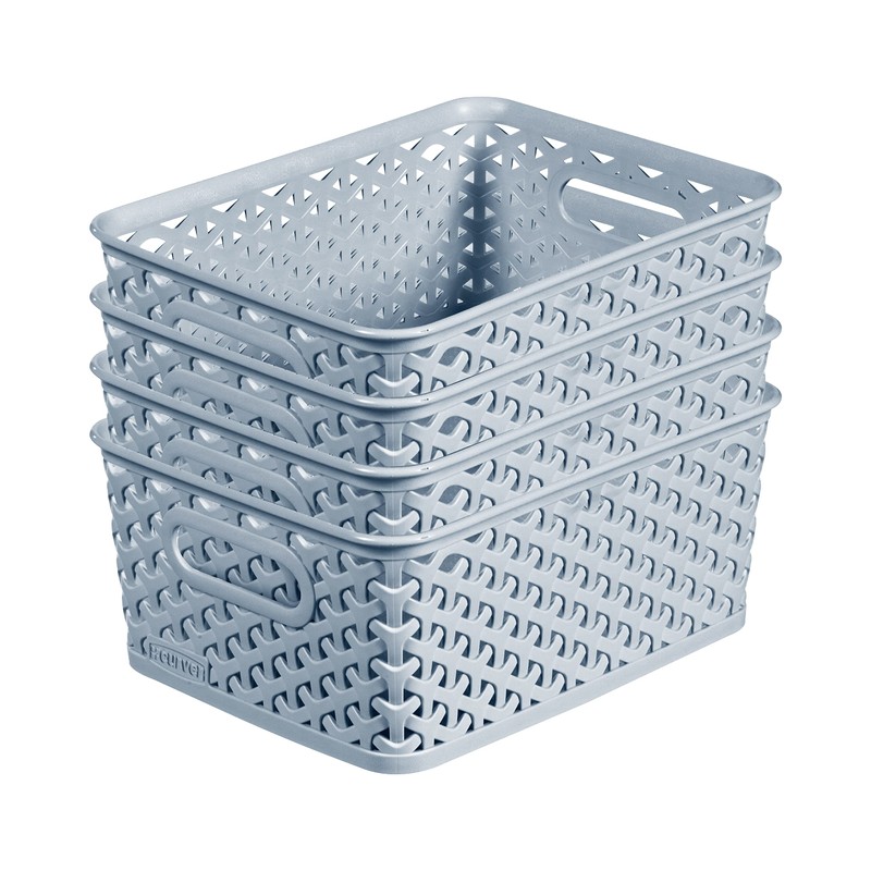 Curver My Style Small Rectangular Storage Basket 4L - Blue