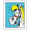 ZigZag Editions Poster offset Lucky Luke, Jolly Jumper Blue Portrait