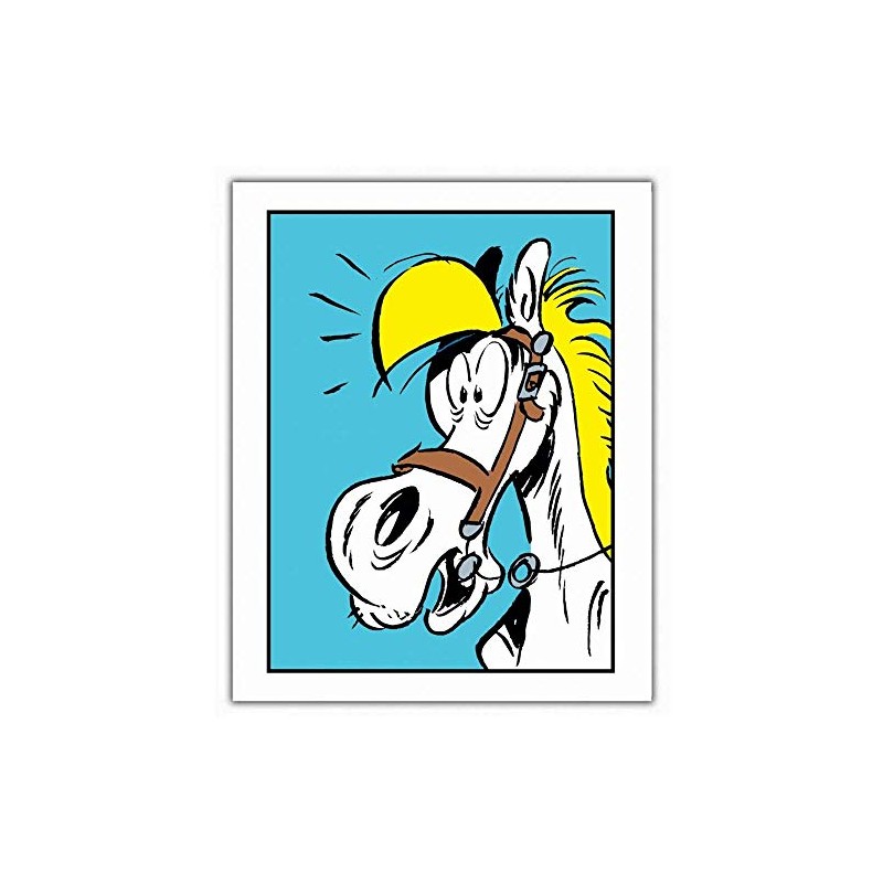 ZigZag Editions Poster offset Lucky Luke, Jolly Jumper Blue Portrait