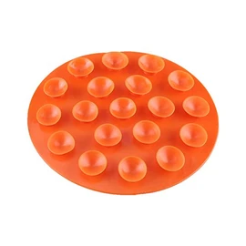 (Pack of 2) Creative Children's Tableware Sucker Baby Kids Magic Suction Mat Portable Double-Sided Suckers Anti-Slip Plate Bowl Cutlery Placemat(Orange)