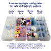 (6-Pack) Akro-Mils Storage Bins Compatible, Small Drawer Configurable Length Dividers