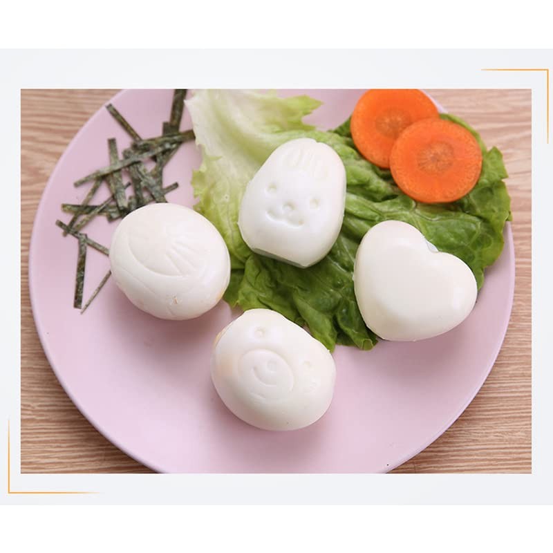 3Pcs Boiled Egg Mold Cute Cartoon 3D Egg Ring Mould
