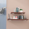 Pack of 2 Floating Shelf Brackets, Shelf Brackets Triangle White,