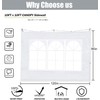 SCOCANOPY Church Window Sidewall for 10x10 Canopy Frame, 3 Pack
