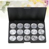 Ipetboom 15-Hole Empty Eyeshadow Palette Case Set Round 26mm Makeup