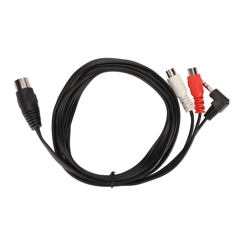 DIN 5Pin Male to 2 RCA Female and 3.5mm Cable