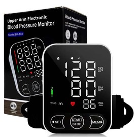 Blood Pressure Monitor, Blood Pressure Machine with 2x120 Memory Records, Arm Blood Pressure Machine Voice Broadcasting, Blood Pressure Machine for Home Use, Cuff 22-32cm