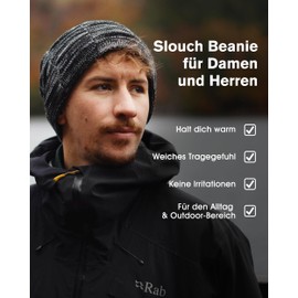 Topex XL/XXL Slouch Beanie Men's Hat Women's Winter Warm Fleece Knitted Hat, 94608_Grey