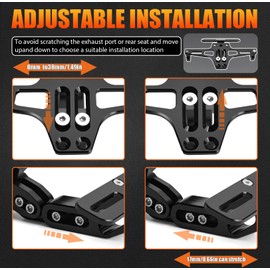 Motorcycle License Plate Bracket, Universal Fender Eliminator Kit -Motorcycle License Plate Holder Mount (Black)