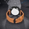 AKNIGHT Men's Wristwatch, Stylish, Popular, Quartz, Natural Leather Strap, Chronograph,