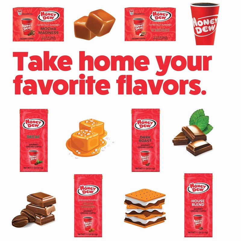 Honey Dew - Dark Roast Coffee, Bold & Smooth Medium