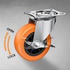 3 Inch Casters, ASHGOOB Caster Wheels with Side Brake, Locking