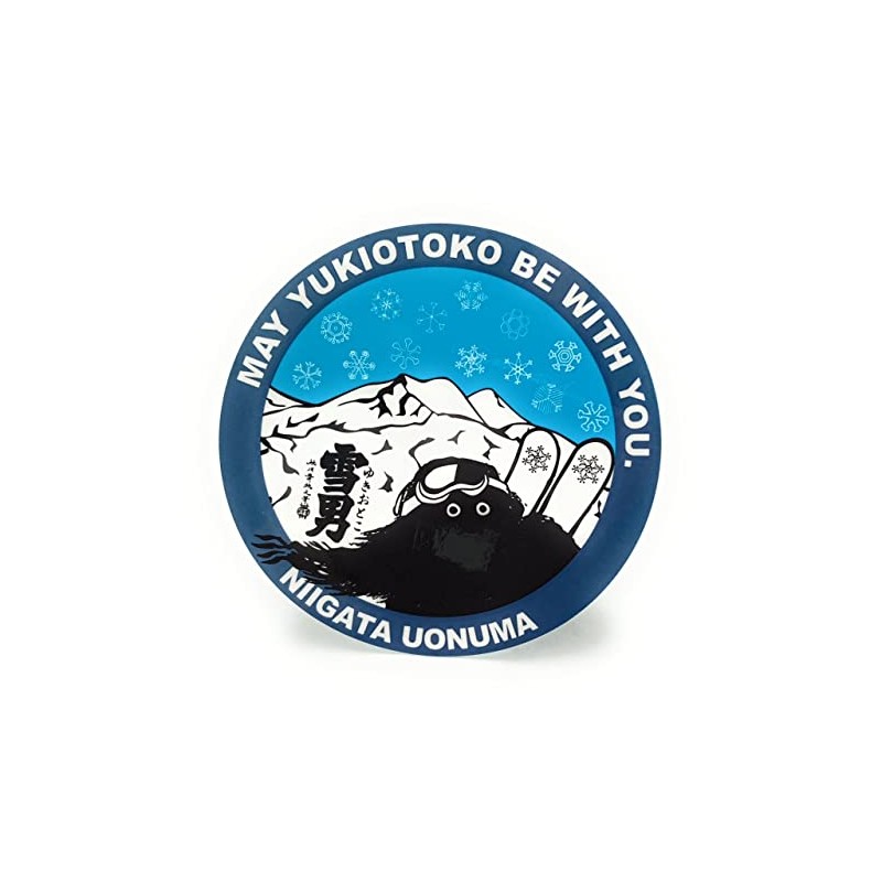 Aoki Sake Snow Man Sticker (Blue Ski)