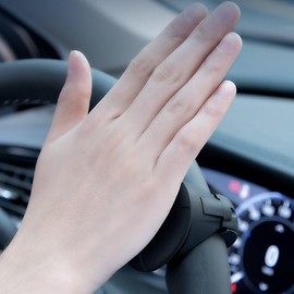 Nexxxly Handle Spinner, Handle Spinner, Bearing, Large, Medium-Sized Cars, Light Cars, Steering Wheel, Spinner, Easy Installation, Prevents Fatigue (Carbon Tone)