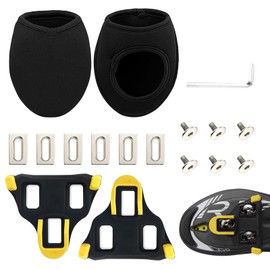 XdealCozyxc 4PCS Cleats for Cycling Shoes, Cleats Set for Shimano SPD-SL (SH11 SH12 SH10) SPD SH51 Indoor Cycling Black