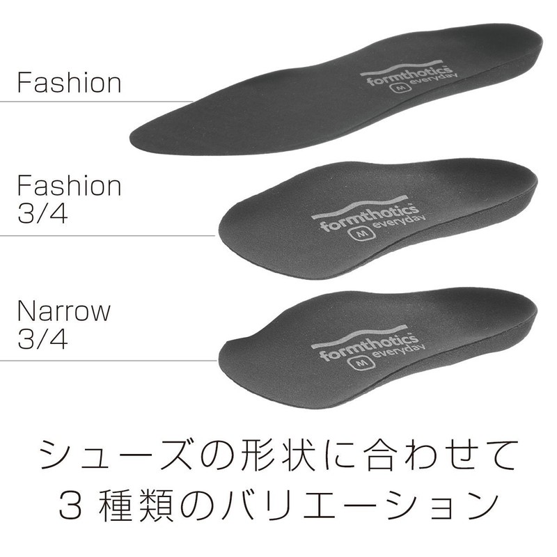 Formthotics Dress Fashion 3/4 Insoles (Dress Fashion 3/4) - charcoal,