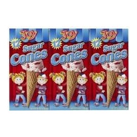 Joy Sugar Cones Ice Cream Cones (Pack of 3)