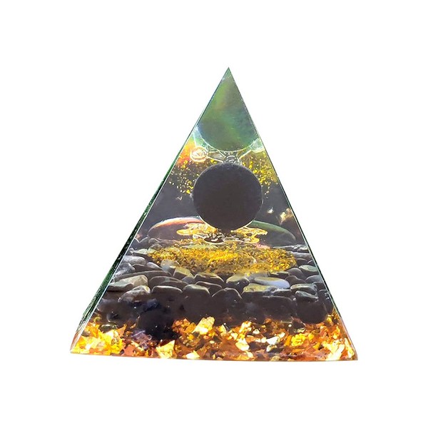 Fuaensm Orgonite Crystal Pyramid Reiki Pyramid Orgonite Pyramid Health Pyramid Crystal Chakra Meditation Crystals Home Decor Orgonite Pyramid 5 cm