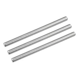 QUARKZMAN Threaded Rod M8 x 120 mm Fully Threaded Rod 304 Stainless Steel V2A Threaded Rods A2 Metric Threaded Bolts VA Threaded Rod Right Thread Threaded Screw Set Screw Pack of 3