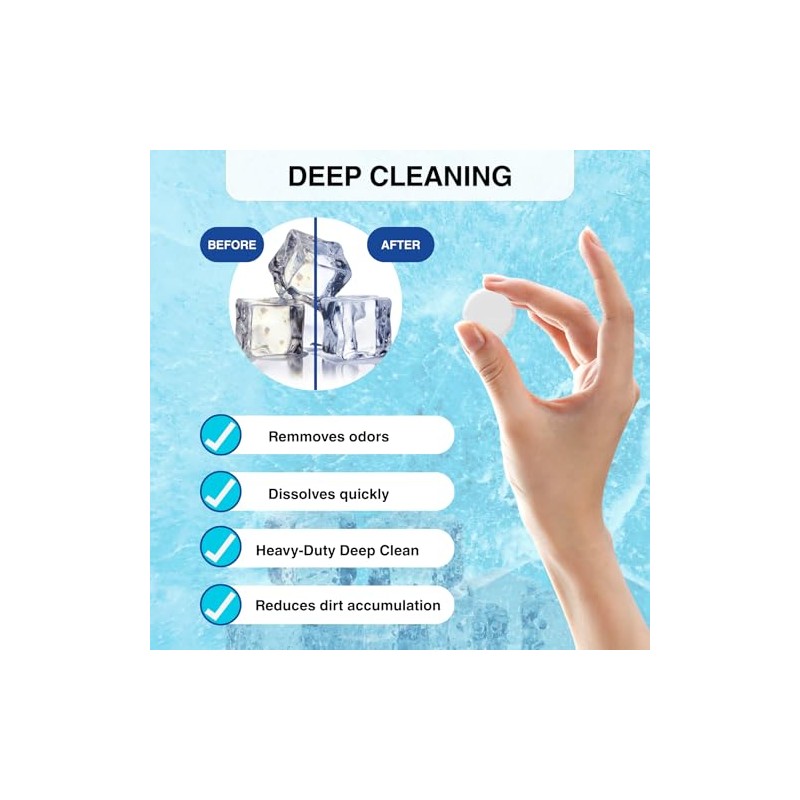 Flowcheer Ice Maker Cleaner Tablets - 24 Count for Efficient