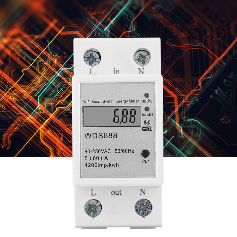 WDS688 Smart Energy Meter Single Phase Multi Function Remote Control