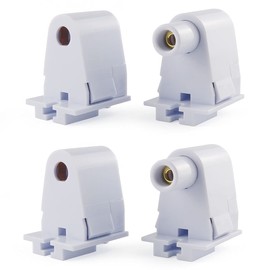 E-outstanding 2 Pair Tombstone Single Pin FA8 Base Lamp Holder Socket Connector for 8ft Light Emitting Diode Fluorescent Tube Light MD38-27x2 MD38-28x2