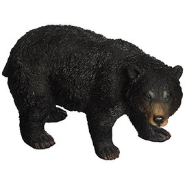Design Toscano QM24217001 Black Bear Statue Walking, Multicolored