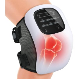 Cordless Heated Knee Massager Vibration Therapy Knee Massager with LED Screen