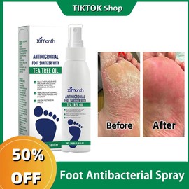 Foot Spray with Tea Tree Oil, Foot Care Dry Feet Plantar Moisturizing Deodorant, Advanced Foot and Nail Spray - Specification: 2pcs