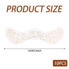 10 Pcs Gold Face Makeup Patches, Waterproof Facial Sparkle Temporary Tattoos, Golden Freckles Face Glitter, Festival Party Litter Freckles Face Tattoo, Suitable For Women
